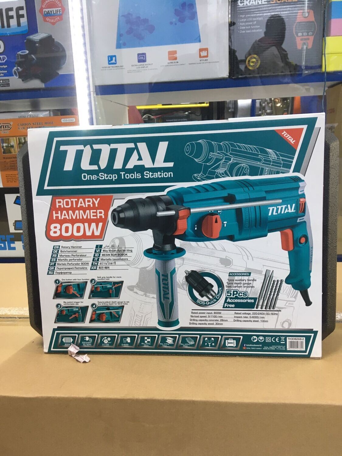 TOTAL ROTARY HAMMER SDS-PLUS 800W (TH308268)