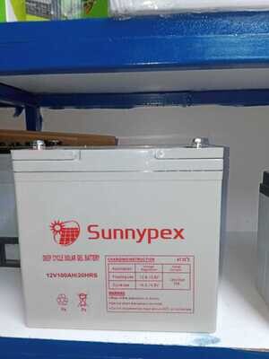 Sunnypex Deep Cycle Solar Gel 12v 100ah 20hrs  Battery
