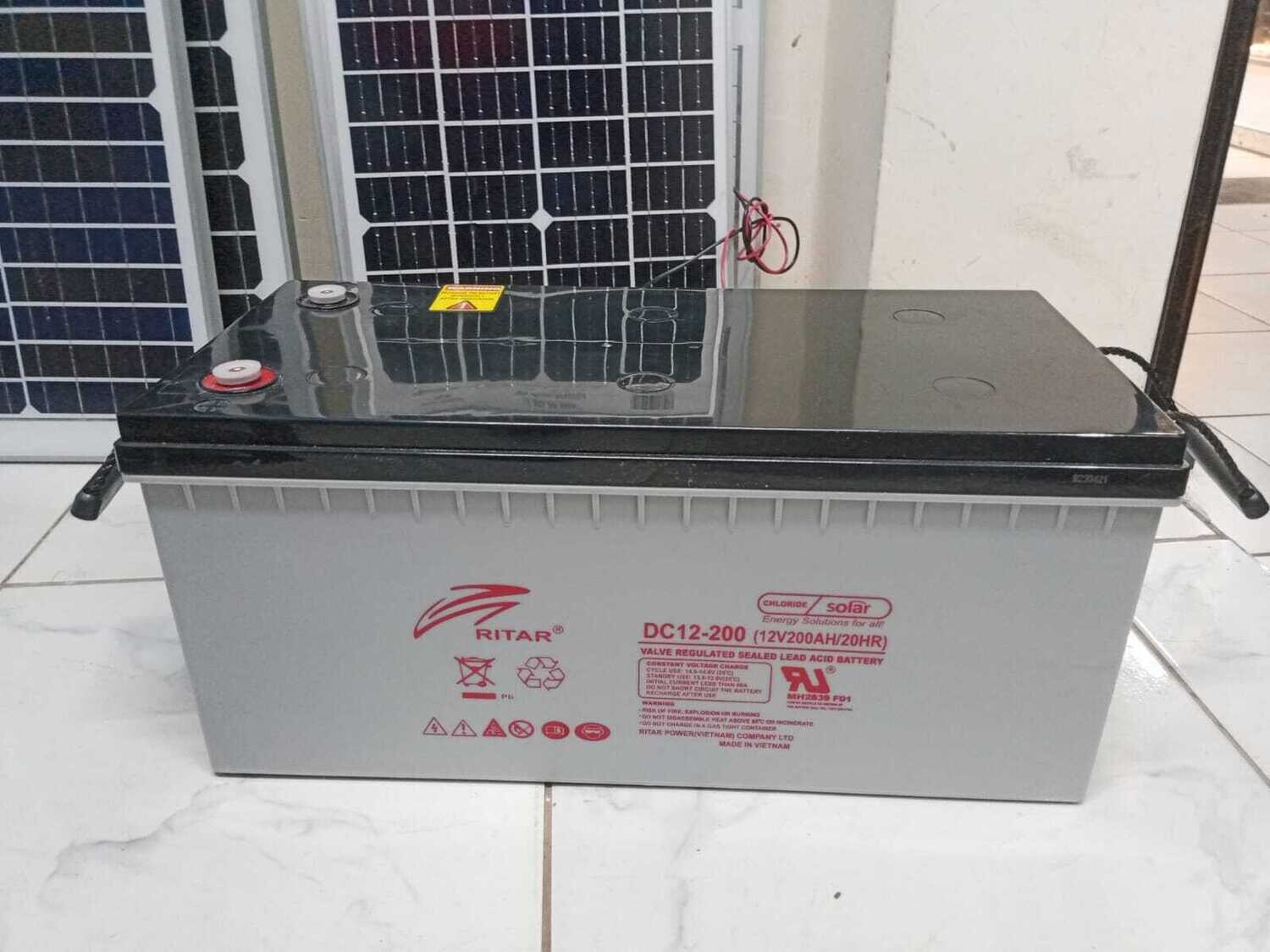 Ritar DC 12 -200 (12V200AH/20HR)Solar Battery