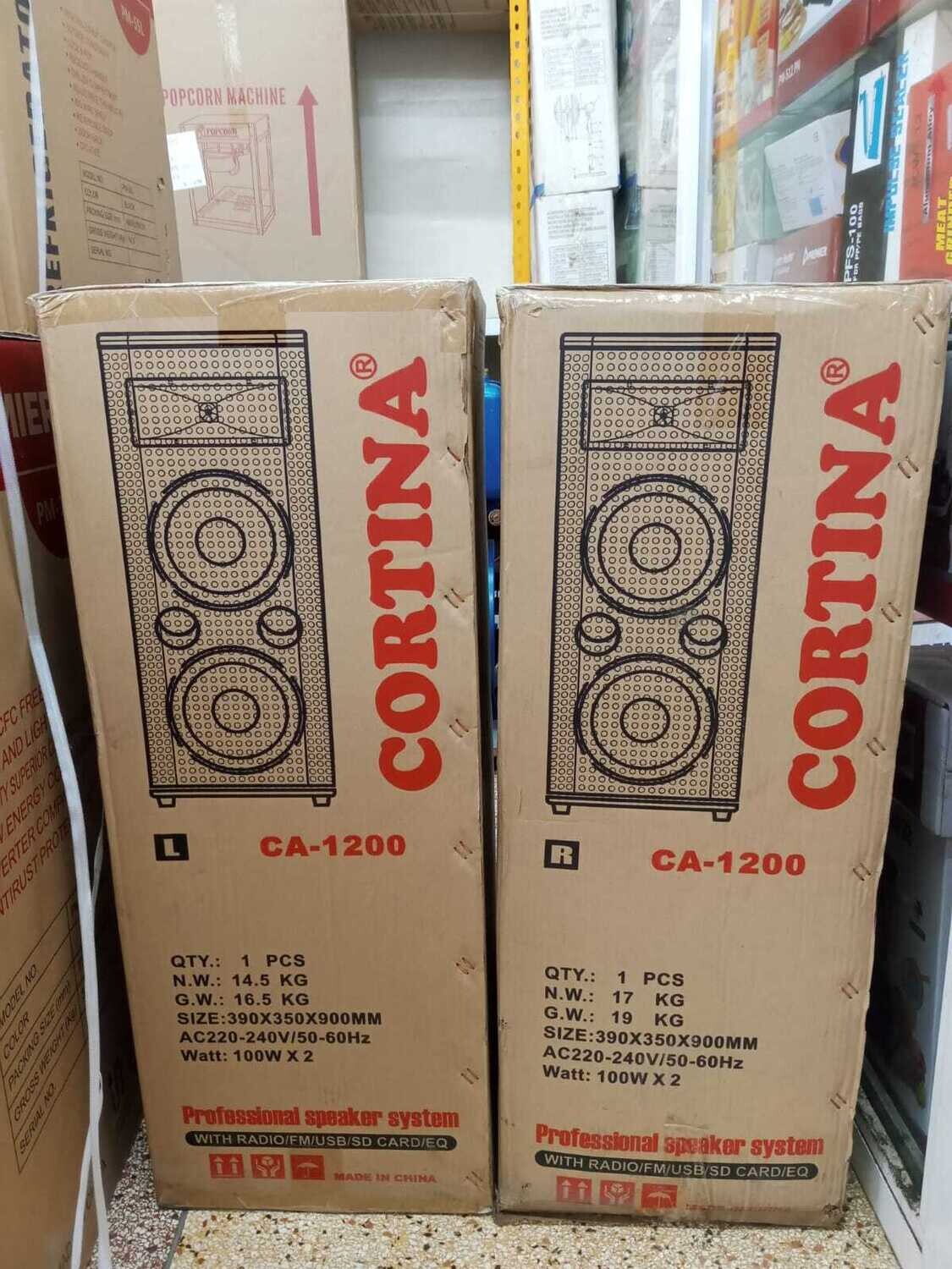 CORTINA CA-1200 Professional Speaker System with Radio/FM/USB/SD CARD/EQ