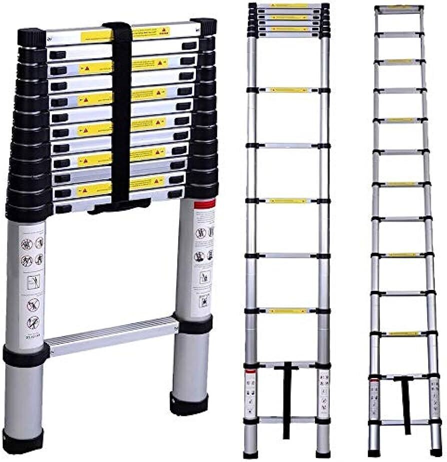 Aluminum Telescopic Extension Ladder 3.2M 10.5 Ft