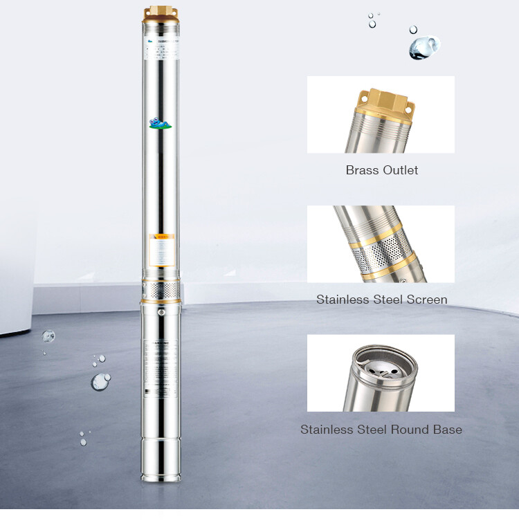 Dc Solar Submersible Water Pump 120mtr 1300w 72v 6.5hp.
