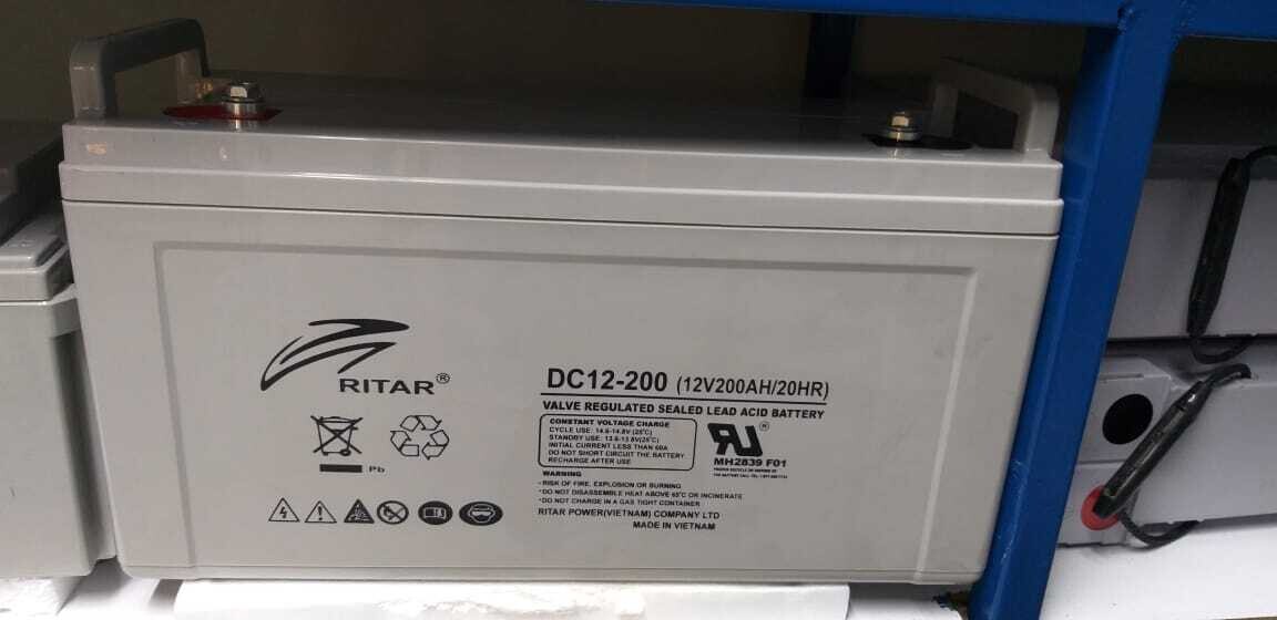 RITAR DC12-200(12V200AH/20HRS)SEALED LEAD ACID SOLAR BATTERY