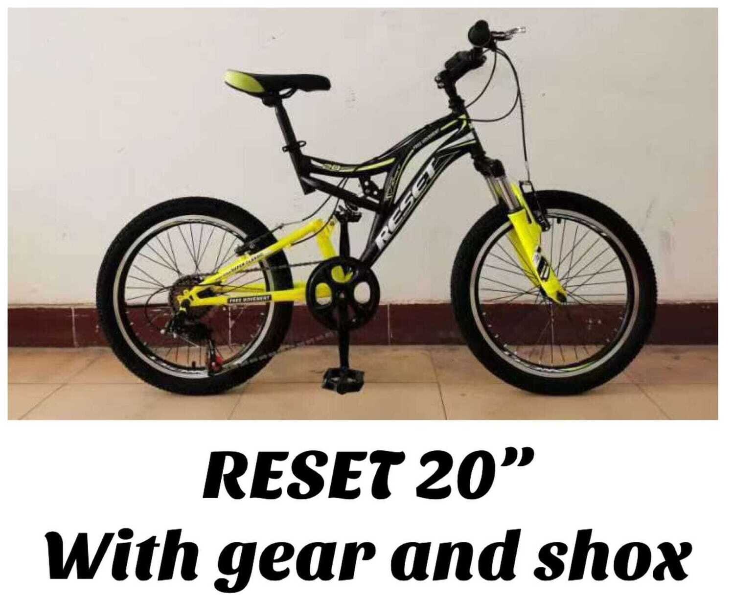 Reset Mountain Bike 20 Inch With Gear, Shoxs and Disc Brakes