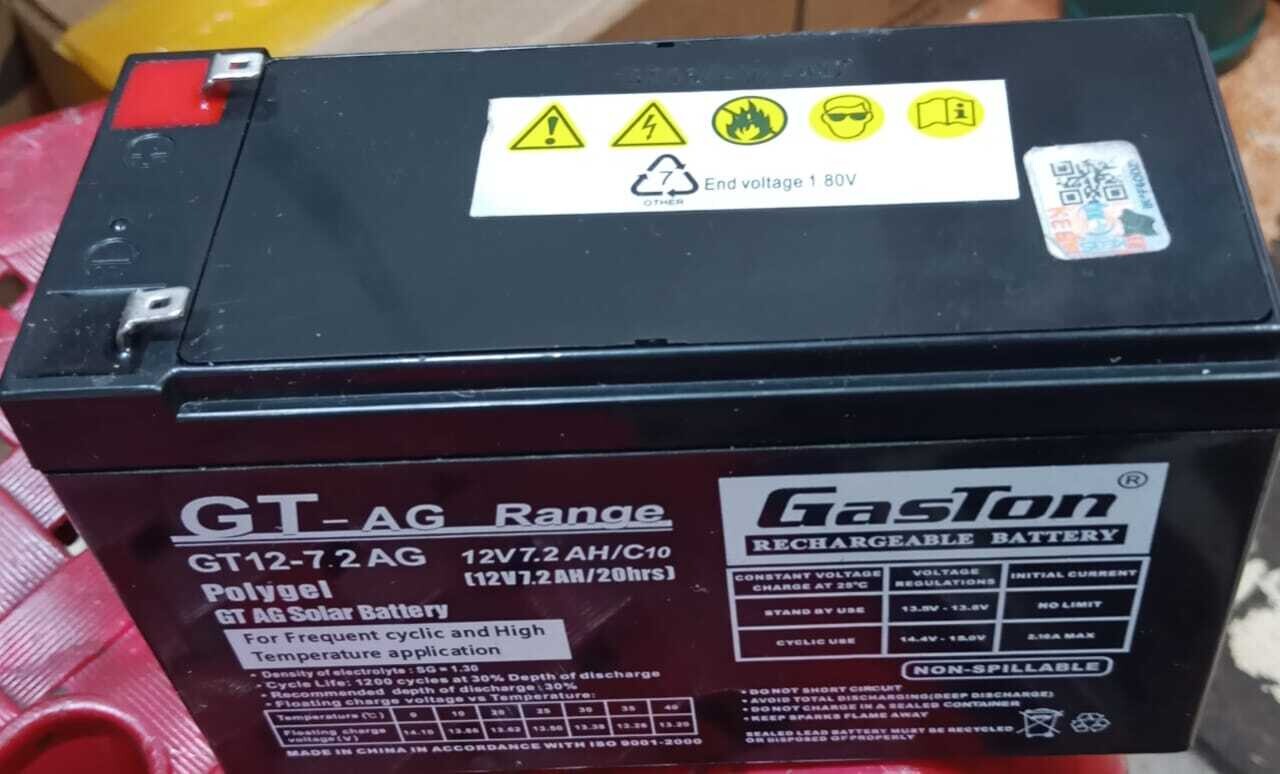 Polygel GT AG 7.2ah 12v Ups Backup Battery Gaston