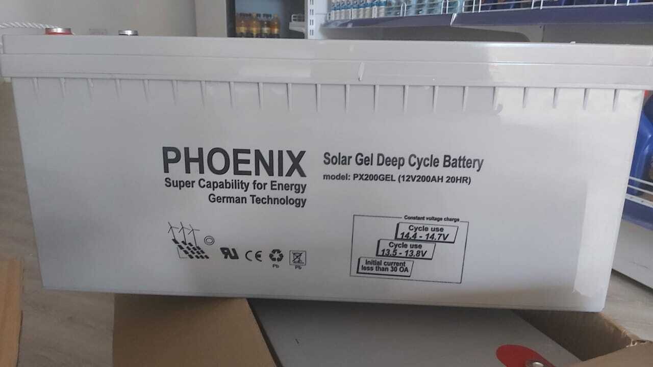 Germany Solar Gel Deep Cycle Battery Phoenix PX200gel 12v 200ah 20hr.