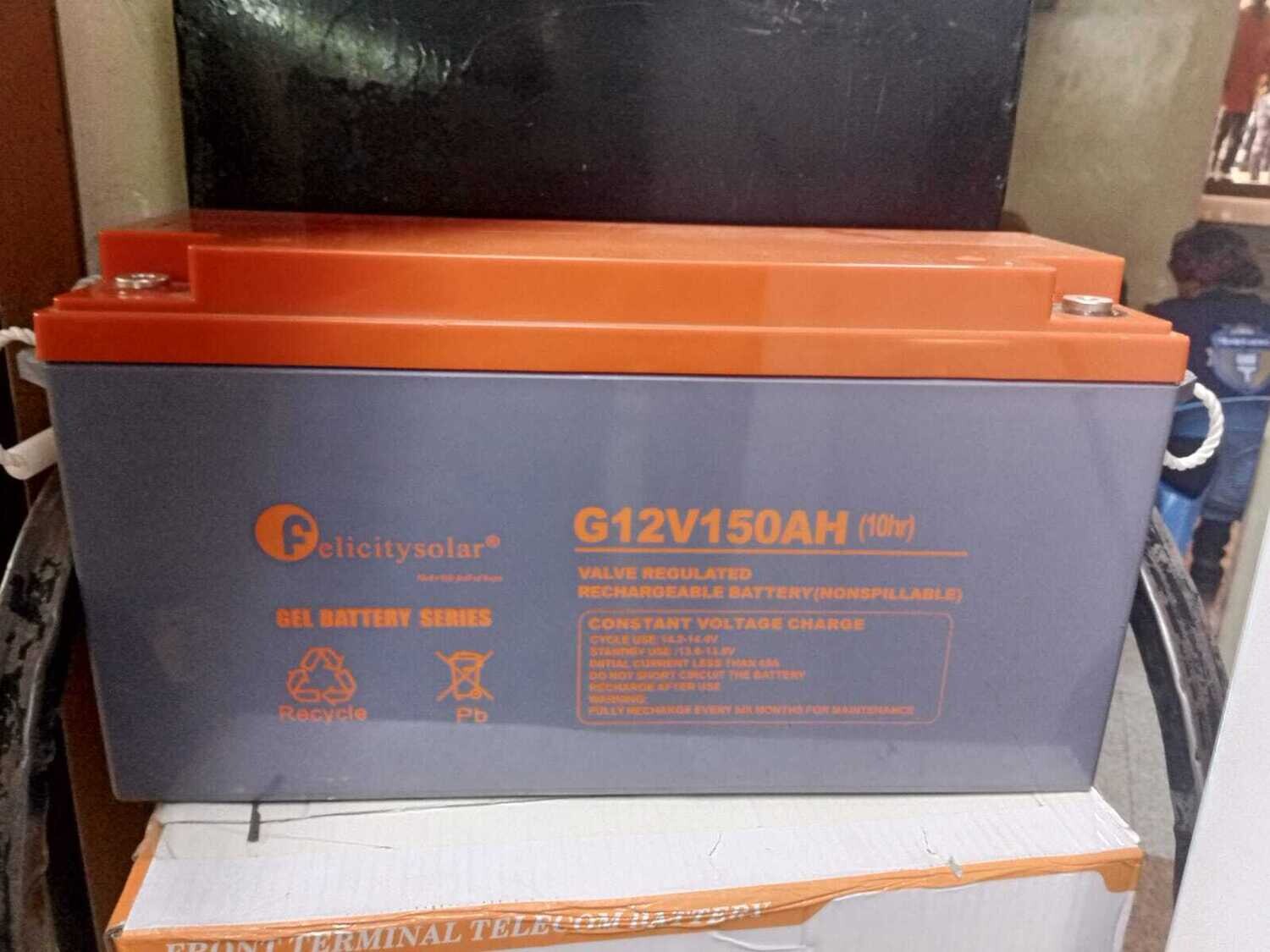 Felicity Solar G12V150AH Solar Gel Battery