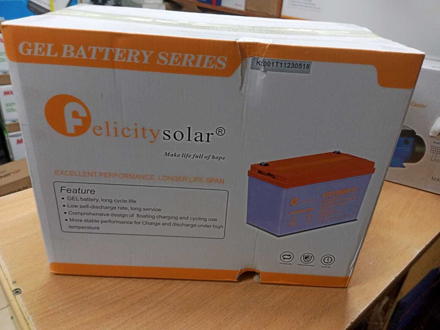 Felicity Solar G12V100AH Solar Gel Battery
