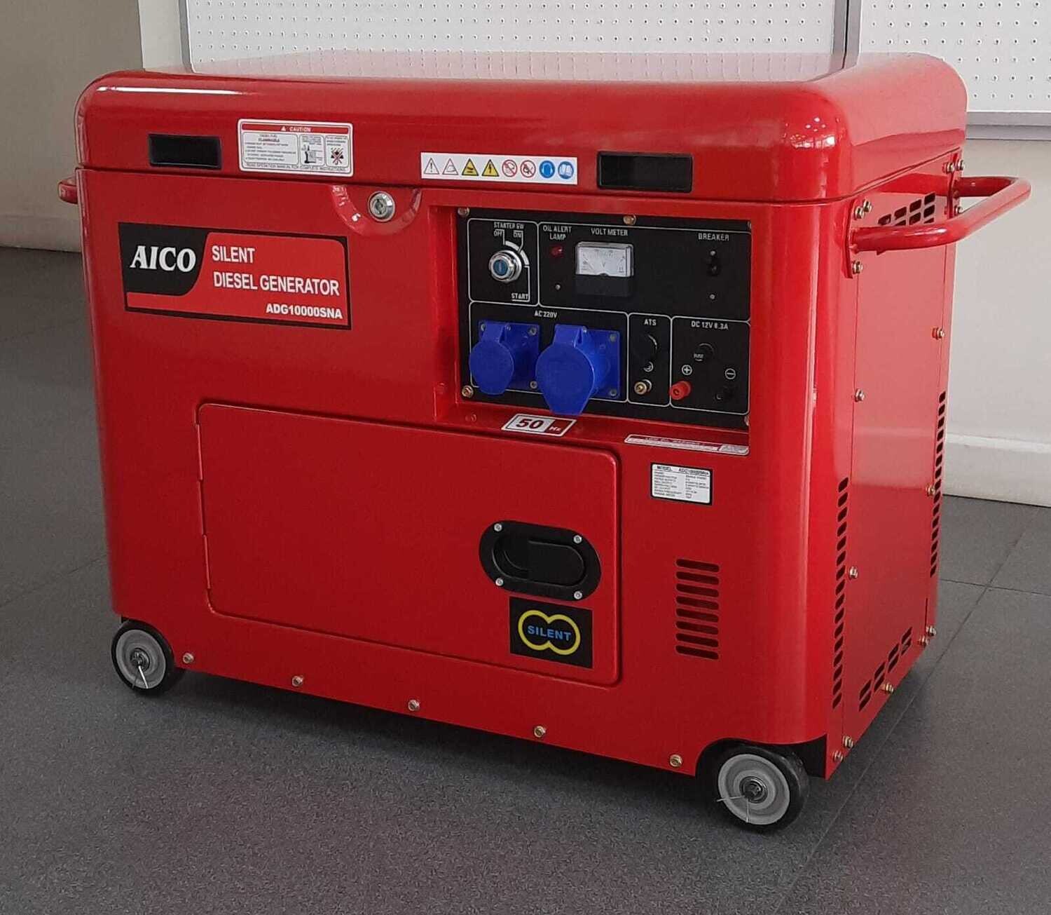 ADG10000SN Aico 10kva Diesel Generator WITHOUT ATS SINGLE PHASE