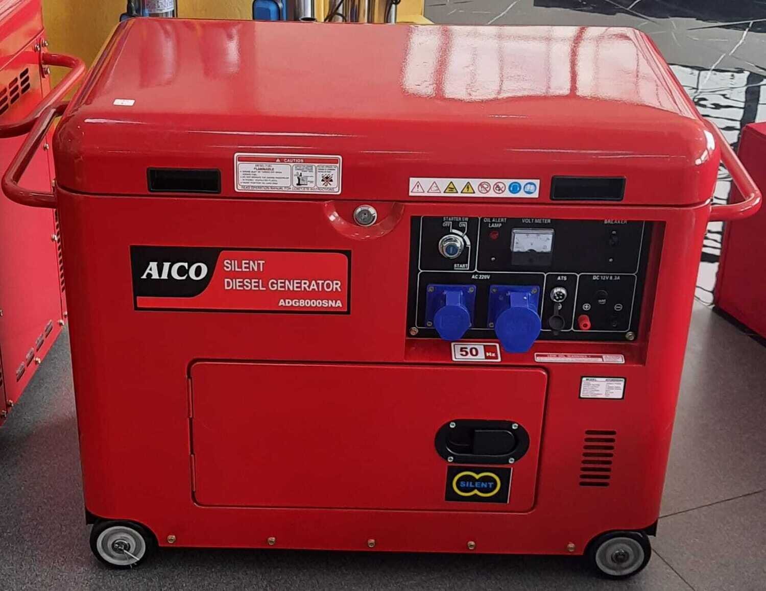 ADG8000SNA Aico Japan 8.75kva Diesel Generator WITH ATS