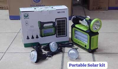 Solarmax Portable Solar Lighting Kit with Bulbs
