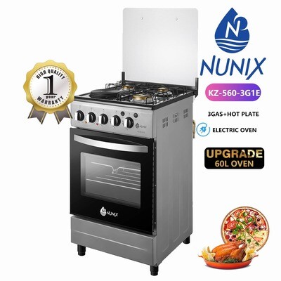 Nunix Cooker 3 Gas 1 Electric Burner