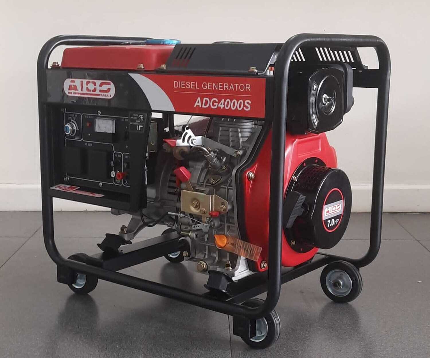 AICO JAPAN Diesel Generator Rated output 3.75kva Maximum 4.375kva OPEN TYPE