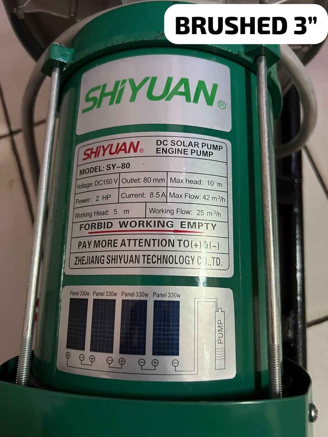SHIYUAN 3 INCH BRUSHED SOLAR DC SURFACE PUMP