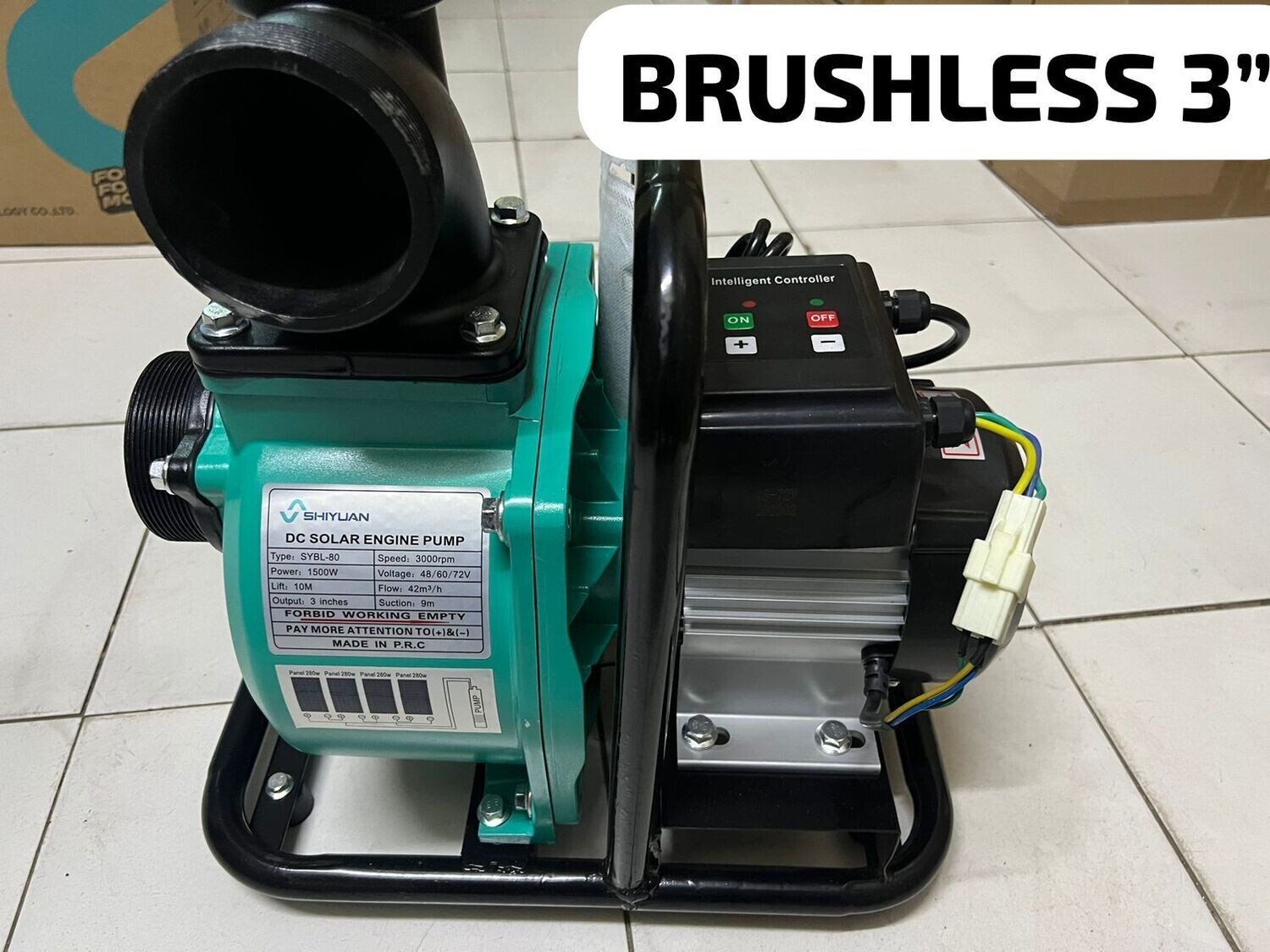 SHIYUAN 3 INCH BRUSHLESS SOLAR DC SURFACE PUMP WITH INBUILT CONTROLLER.