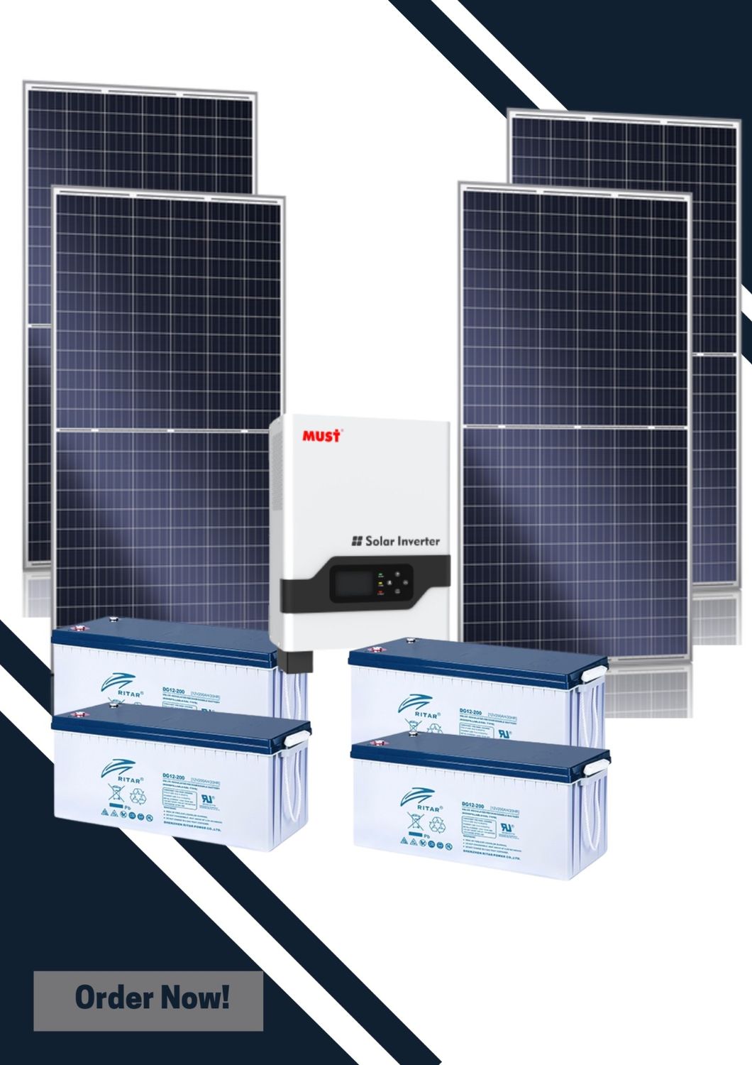 3,000 Watts Solar Backup Complete Package