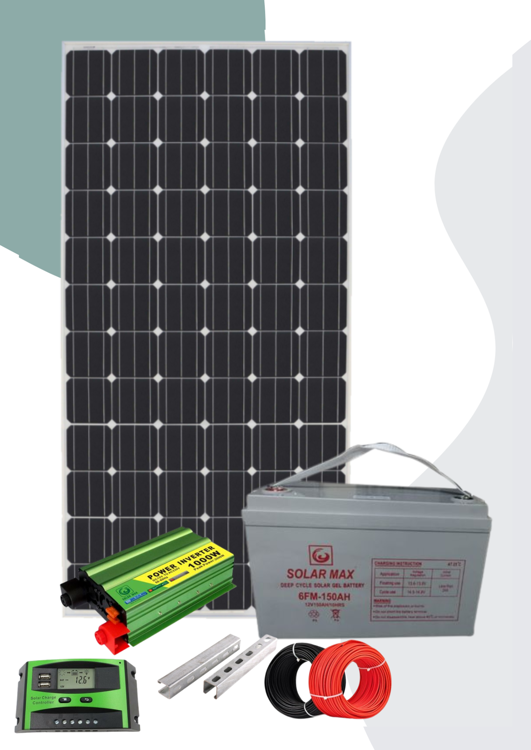 1,000 Watts Solar Backup System