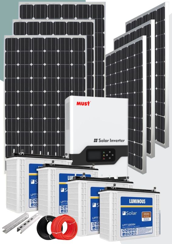 Luminous Tubular 2,400 Watts Solar System Kit