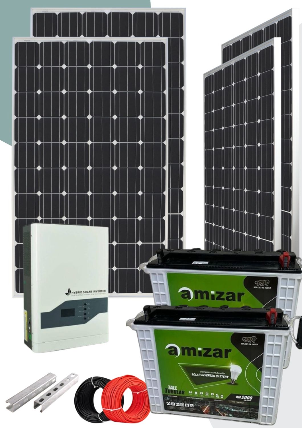Amizar Tubular 400ah Solar System Kit