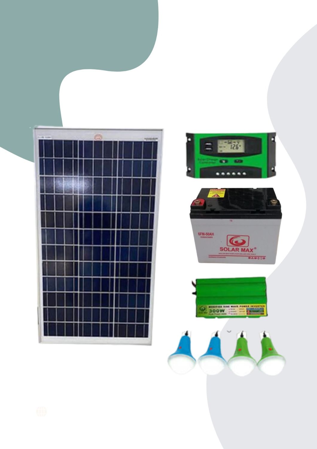 100 Watts Complete Solar Kit