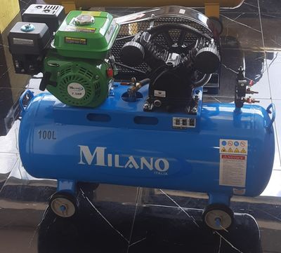 Milano italia compressor ENGINE DRIVEN Double Piston 7.5hp Engine 100 Litres