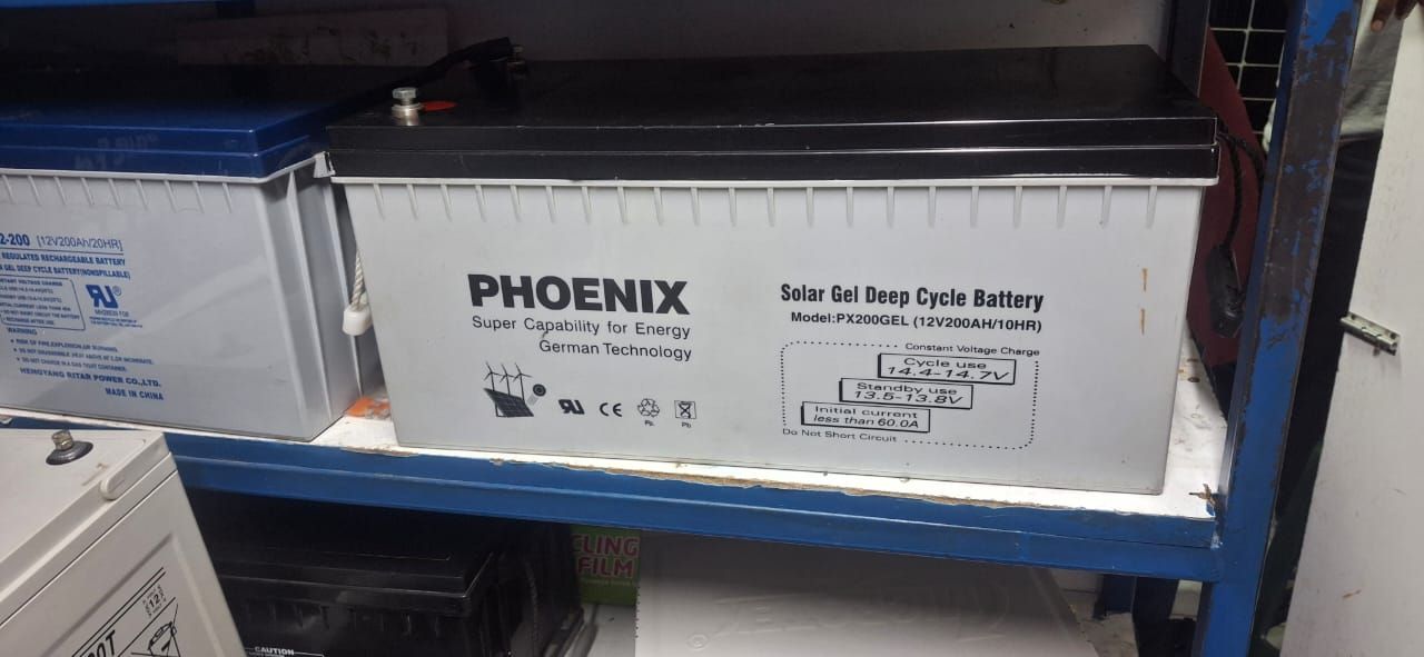 Phoenix 12v 200ah Solar Gel Deep Cycle Battery