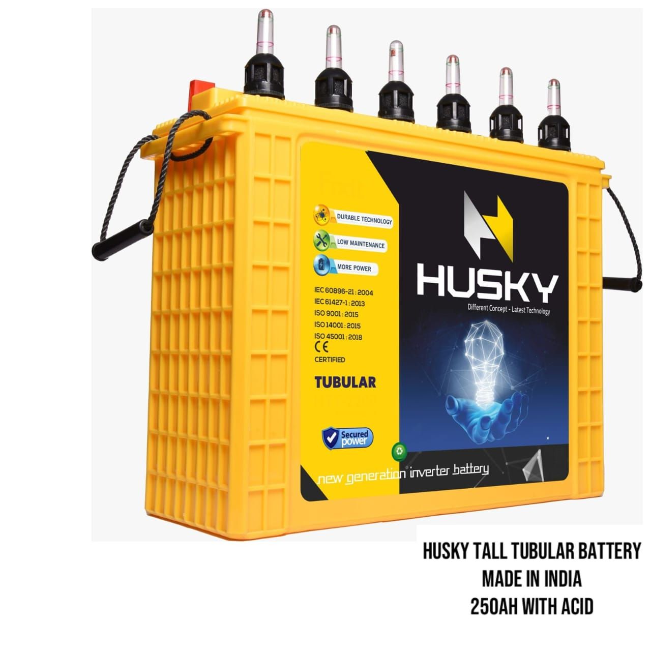 Affordable Husky India 12V250AH Tall Tubular Battery