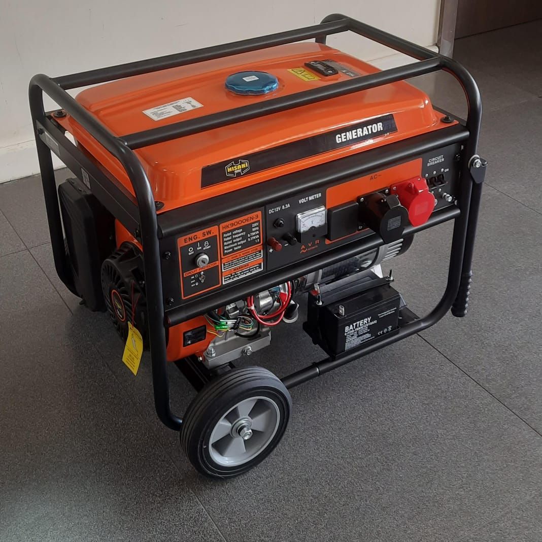 HK9000EN Hisaki Japan Petrol generator 8.8kva SINGLE PHASE key 🔑 start