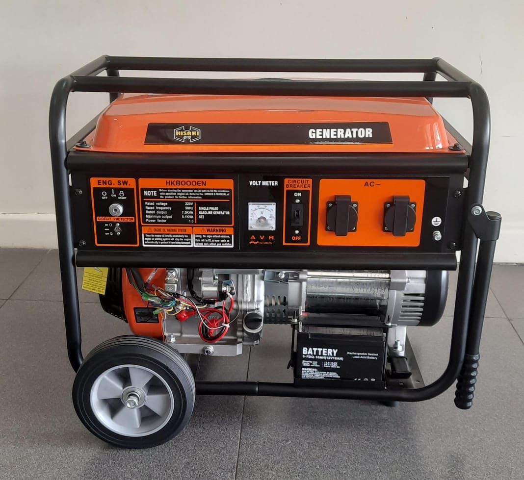 HK8000EN Hisaki Japan Petrol generator 7.5kva key 🔑 start