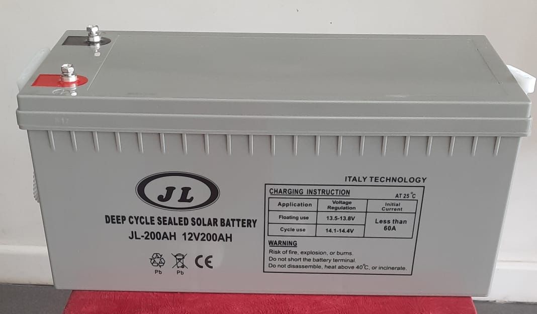 JL - 12V 200AH Deep Cycle Solar Battery 200 AMPS