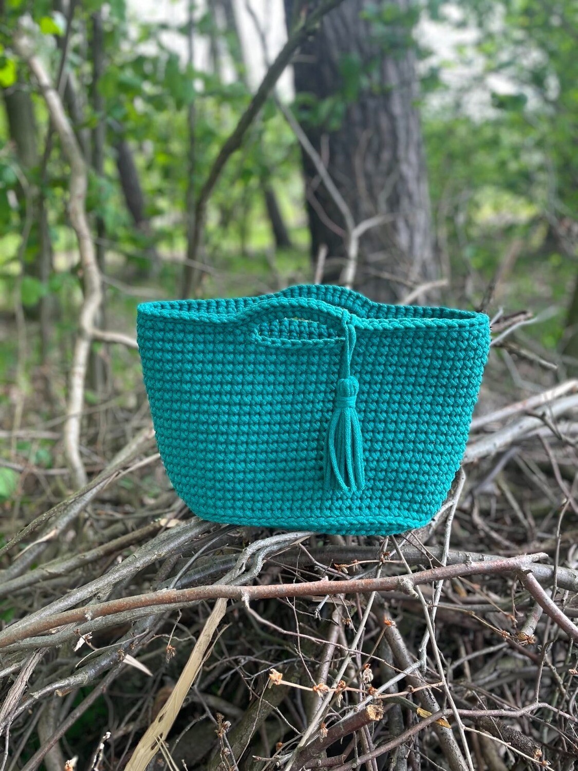 Crochet Basket Bag