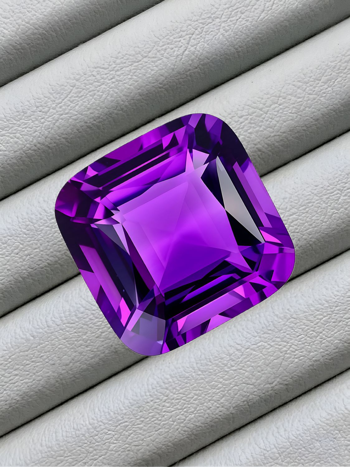 Améthyste du Rwanda "Royal purple blue intense" — 41.40 ct — Non Chauffé