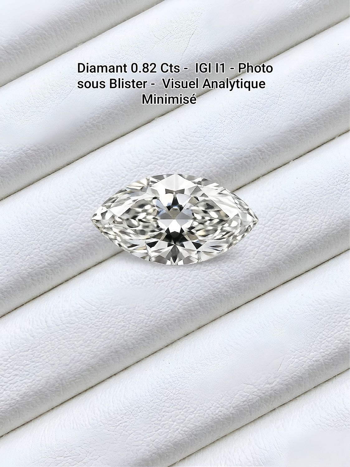 Diamant Naturel sous Scellé IGI — 0.82 ct — Marquise Brillant (Couleur G)