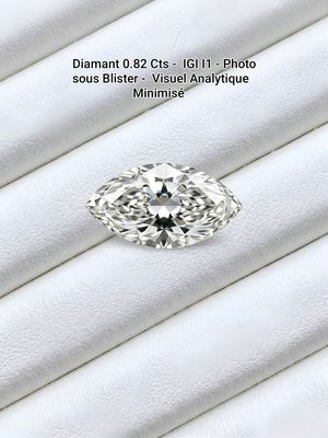 Diamant Naturel sous Scellé IGI — 0.82 ct — Marquise Brillant (Couleur G)