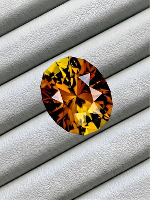 Tourmaline du Congo "Miel de Savane - 2.21 Cts - précision Cut - certifié FGA Gem-A
