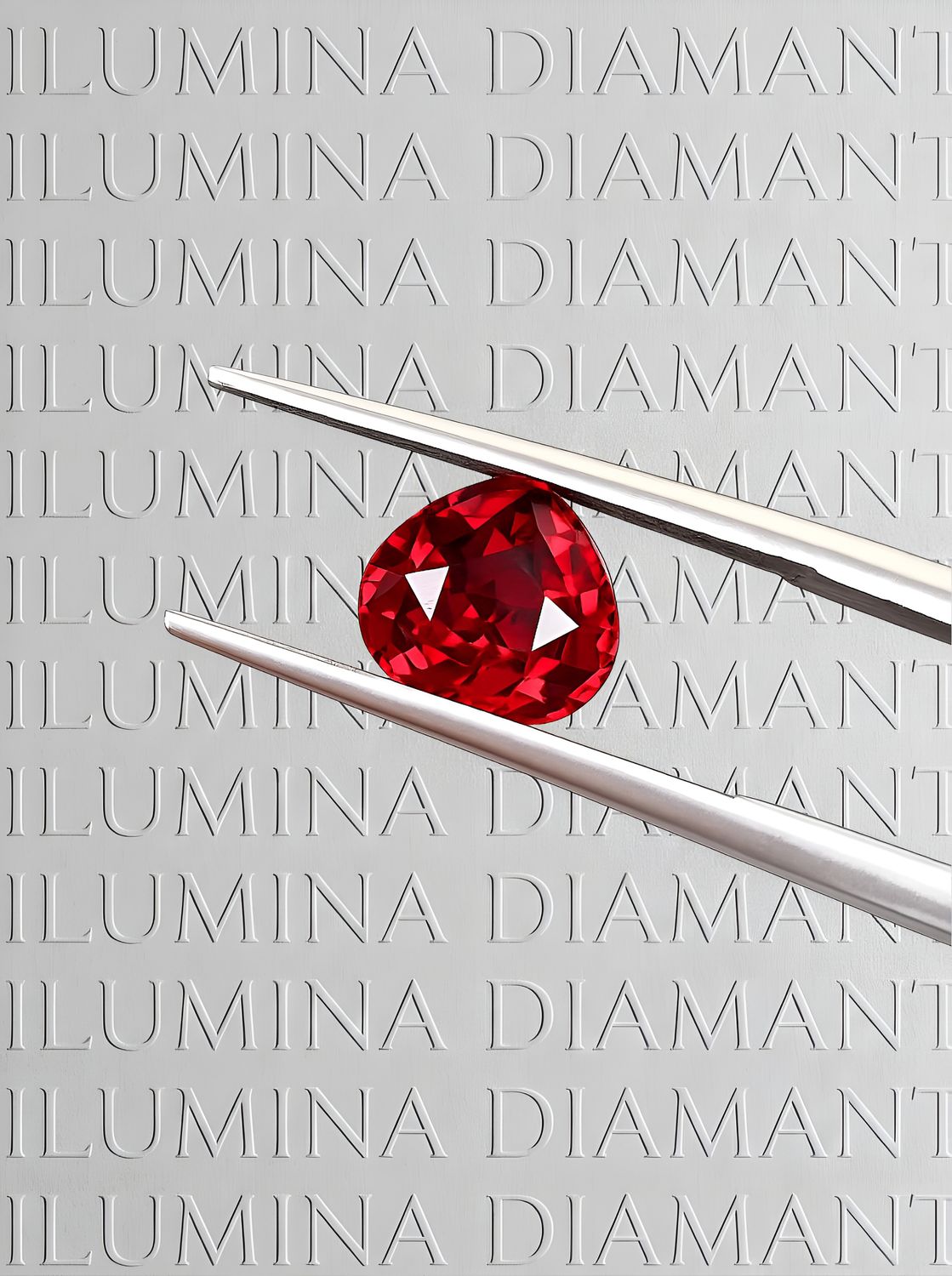 Grenat Rhodolite naturel - couleur rouge - 1.535 ct - Origine Tanzanie