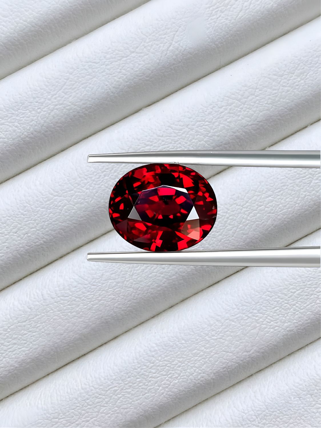 Grenat Almandin Naturel – vivid red – 7.31cts - certifié