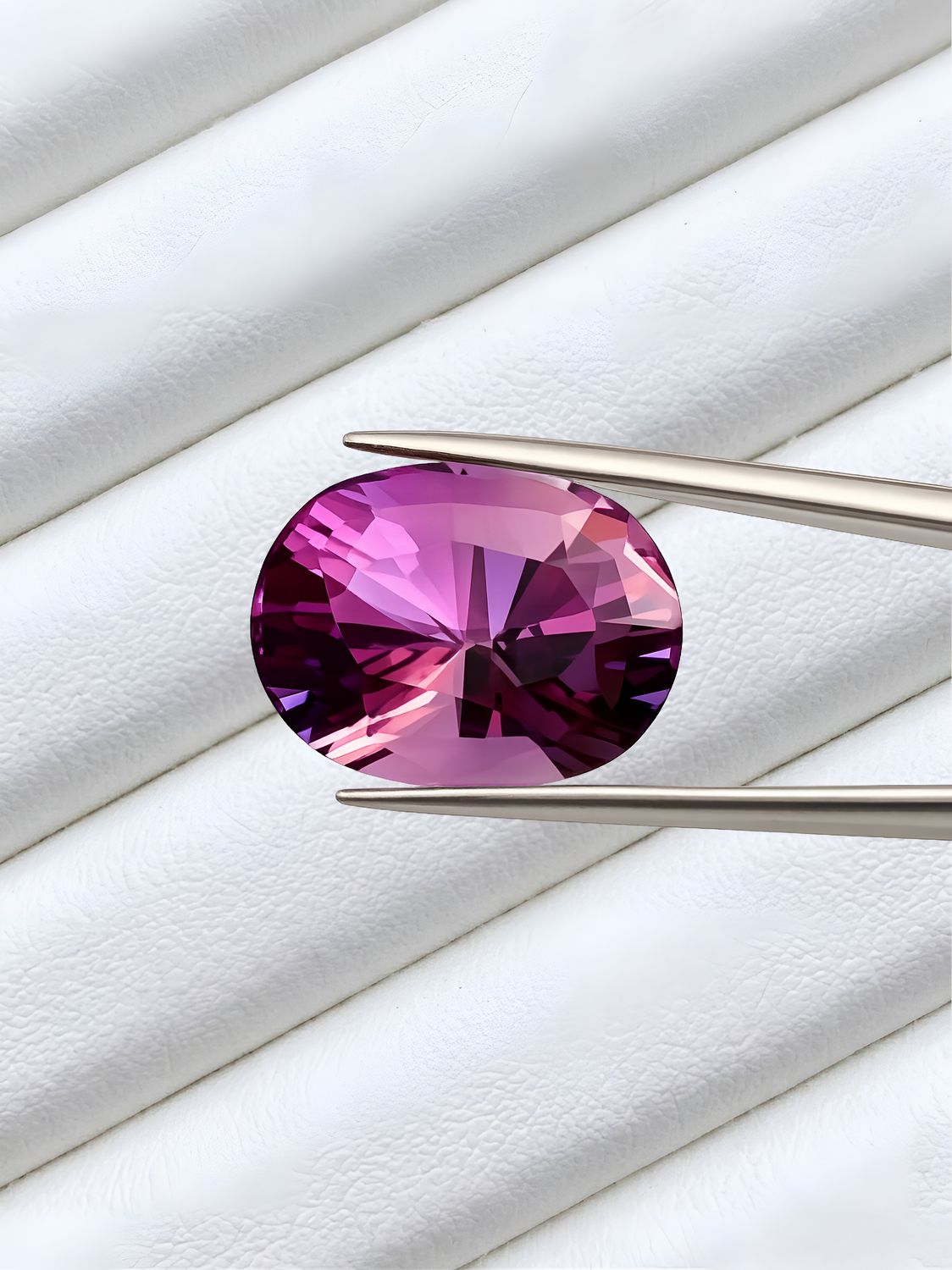 Améthyste naturelle Afrique "purple intense" — 21.35 cts — Non Chauffé - certifié Ilumina Diamant