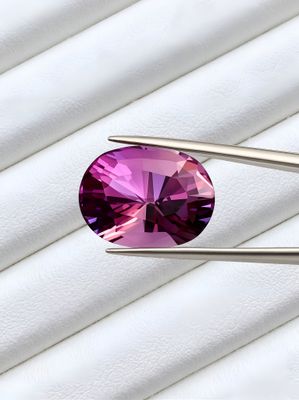 Améthyste naturelle Afrique "purple intense" — 21.35 cts — Non Chauffé - certifié Ilumina Diamant