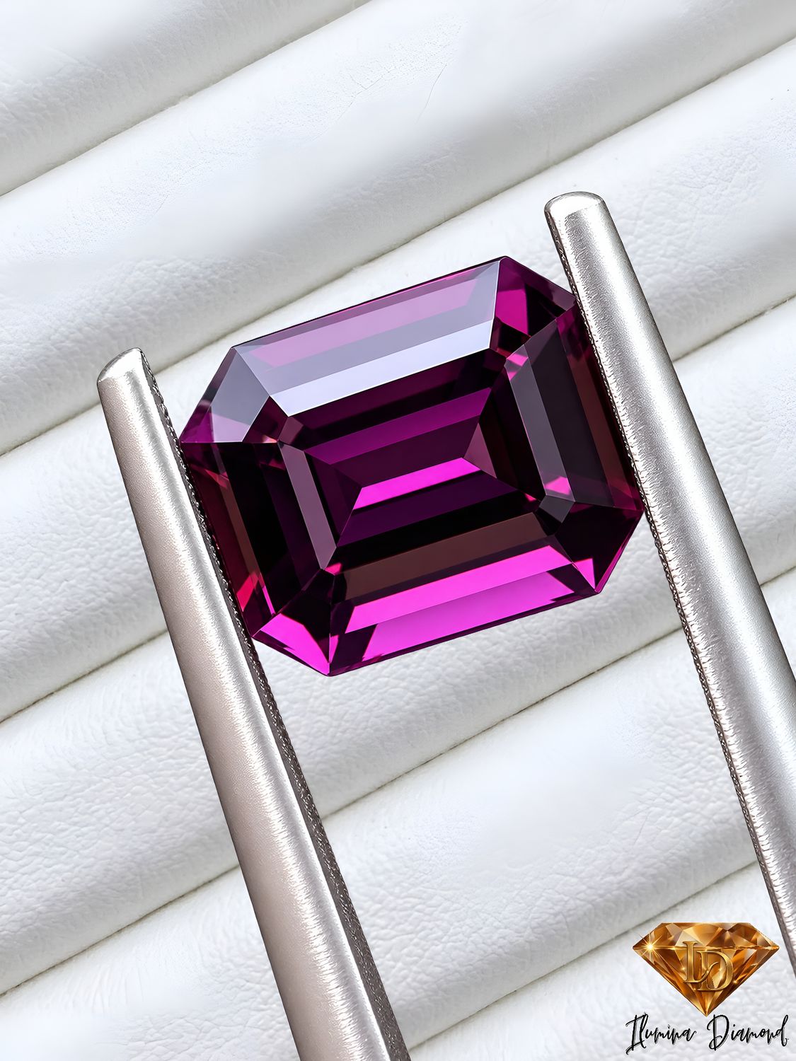 Spinelle naturel - 1.55 Cts - couleur violet reflet rouge de tanzanie - certifié Ilumina Diamant