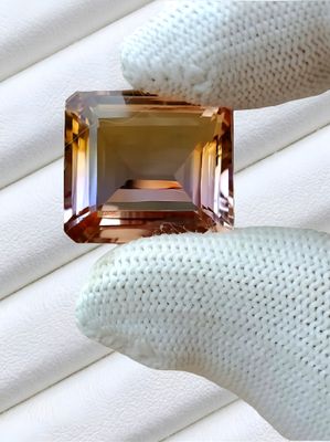 Amétrine naturelle du Brésil violet jaune - 42.79 cts - Non Chauffé - certifié AIG