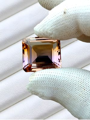 Amétrine naturelle du Brésil violet jaune - 42.79 cts - Non Chauffé - certifié AIG