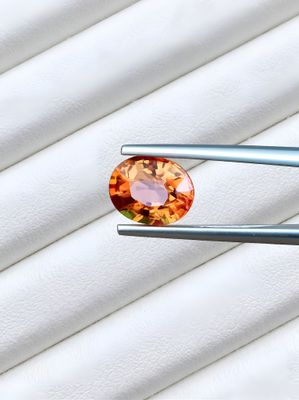 Tourmaline Naturelle - 1.62Cts orange doré- Afghanistan certifié