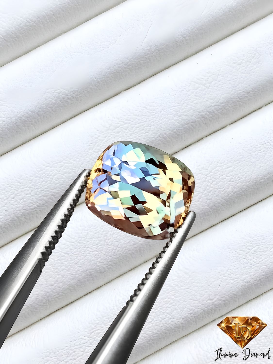 Tanzanite Naturelle - green yellow - clarté VVS 4,69 cts - Origine Tanzanie certifié ICA