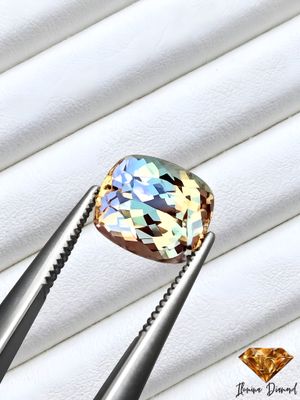 Tanzanite Naturelle - green yellow - clarté VVS 4,69 cts - Origine Tanzanie certifié ICA