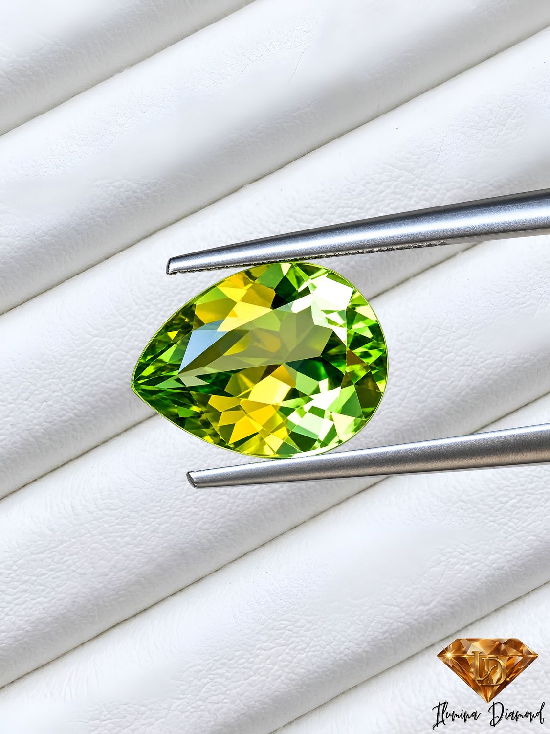 Paire de péridots naturels calibrés VVS - 3,70 cts - Pakistan.