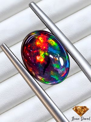 Opale Welo naturelle d'Éthiopie - 1.63cts - (smoke) certifié Ilumina Diamant