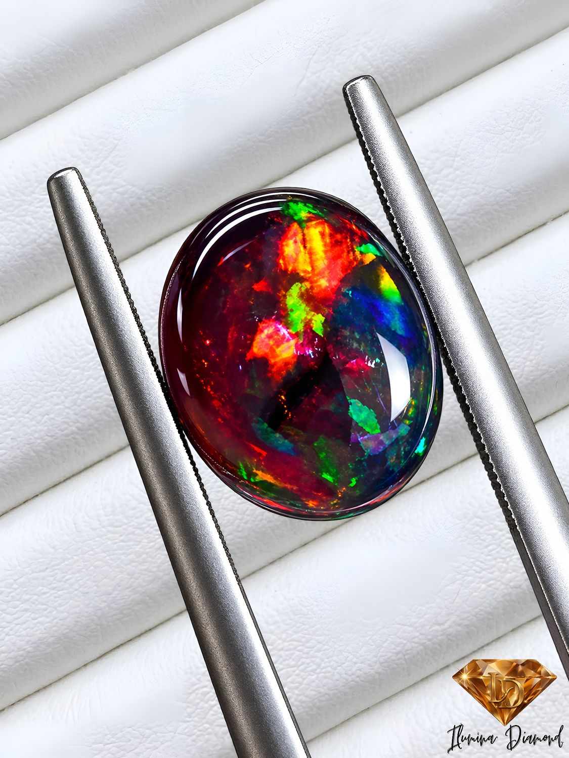 Opale Welo naturelle d'Éthiopie - 1.63cts - (smoke) certifié Ilumina Diamant