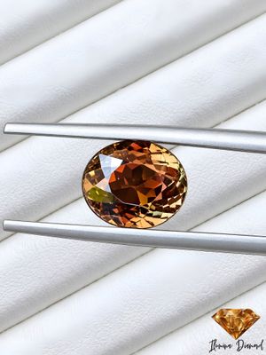 Tourmaline Naturelle - 2.60 cts orange brun doré- Mozambique certifié