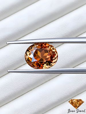 Tourmaline Naturelle - 2.60 cts orange brun doré- Mozambique certifié